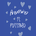 Anything is possible Blue - canvasnior