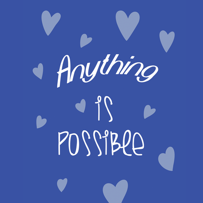 Anything is possible Blue - canvasnior
