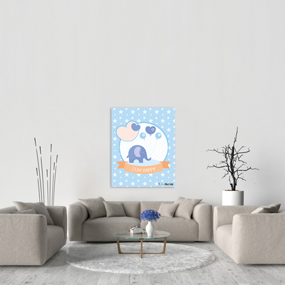 Happy Elephant - canvasnior