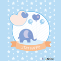 Happy Elephant - canvasnior